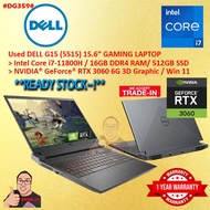 Gaming Laptop USED DELL G15 Intel Core i7-11800H 16GB DDR4 RAM 512GB SSD Nvidia RTX3060 RTX 3060  40