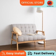 P2U Sofa Settee /Sofa Kayu Solid/ Sofa 2 Seater/ Solid Wood Sofa/ Sofa Fabric/ Sofa 2 Seater Arm