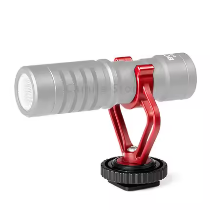 Camera Hot Shoe Shock Mount with Rycote Lyre Bracket for Rode VideoMicro Video Mic Me BOYA MM1 Micro