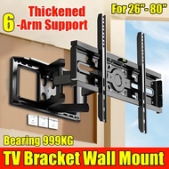 Universal Adjustable TV Bracket 26-85in Multi-angle Swivel Full Motion Extendable Wall Mount TV Hold
