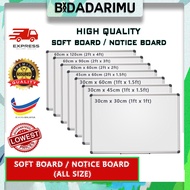 Aluminium Frame Soft Foam Board Pin Board Foam Notice Board Papan Nota Bulletin Soft Notice Board Sm