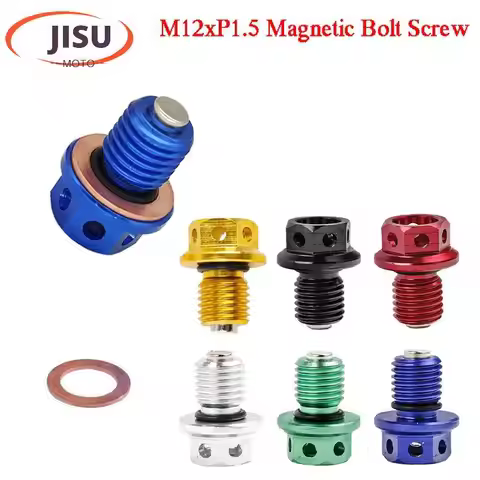 M12x1.5 Magnetic Engine Oil Drain Plug and Washer Gasket For CRF XR Z50 CR80 50cc 90/110/125/140/150