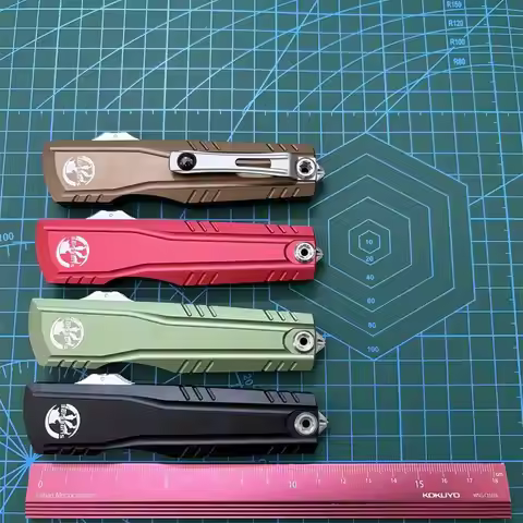 ANZ-Store Pocket-Comb Knife 2.95" D2 Blade, Aviation Aluminum Handles
