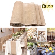 DALIA Table Runner For Christmas Burlap Hessian Natural Jute Burlap Chair Sashes