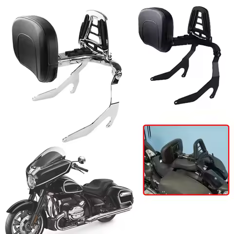R18 R18B Motorcycle Driver Passenger Seat Backrest Cushion Multi-Purpose Folding Luggage Rack Fit Fo
