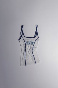 Classic Sculptor เกาหลีแท้ เสื้อกั๊ก Ins Blogger ร้อน เด็กผู้หญิง ไม่มีสาย ผู้หญิง ฤดูร้อน แฟชั่น โพ