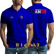 Kaos POLO Timnas Prancis / POLOShirt Prancis Kaos Kerah Baju Pria Wanita Santai Keren