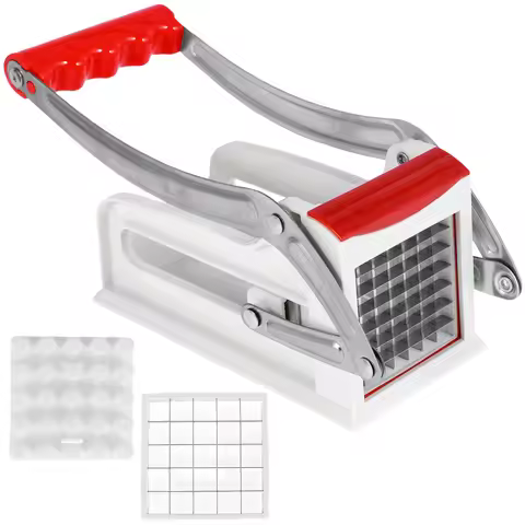 French Fry Cutter Stainless Steel Potato Chipper Fast Cutting Manual Food Slicer Kitchen Vegetable C