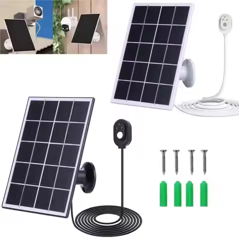 10W 5V Solar Panel Charger 360° Adjustable Wall Mount Solar Cells IP65 Waterproof Camera Solar Panel