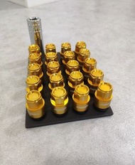 🎌🇺🇲🇰🇷汽車鈴螺絲 Rays composite lug nut gold  🪙