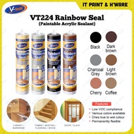 VT-224 V-TECH Rainbow Seal Gap Sealant 450g Premium Acrylic Gap Sealant Silicone Lantai Vinyl Kayu Skirting Wainscoting
