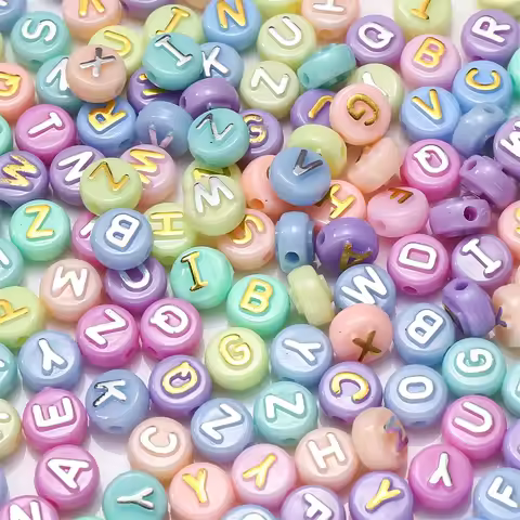 100/200pcs Letter Beads Oval Shape Multi Letter Beads For Jewelry Making DIY Charms Bracelet Necklac