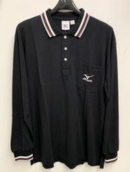 XL/2L/3L MIZUNO 美津濃 男長袖Polo衫 (左胸扣袋) 黑58HG-25309 原價1180 特價590