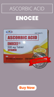ENOCEE Vitamin C Ascorbic Acid 500mg 100 Tablets