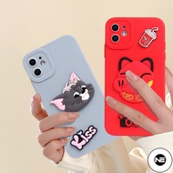 NE 3D Cartoon Cat Mouse Phone Case for iPhone 11 12 13 14 Pro Max Plus Mini X XR XS MAX 6 S 7 8 Plus