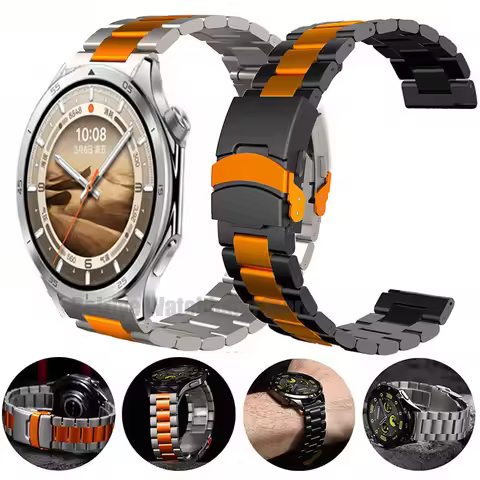 22mm Stainless Steel Band For OPPO Watch X/X2 OnePlus Watch 2 Strap Metal Bracelet for OPPO Watch 4 