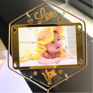 Acrylic Photo Frame Topper / Acrylic Metal Frame Happy Birthday/Love / Fhoto Stick-On Topper