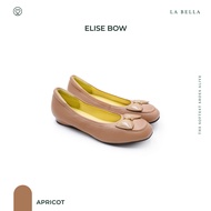 LA BELLA  รองเท้าคัชชูหนังแกะ รุ่น ELISE BOW -  APRICOT