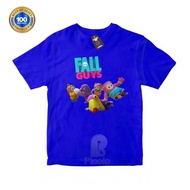 (FREE Name) CHILDREN'S T-SHIRTS TOPS WITH UNISEX GAME FALL GUYS MOTIF, COTTUN MATERIAL