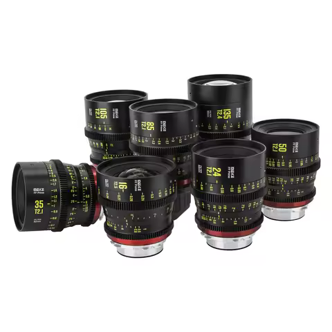 Meike Prime 35/50/85/105/135mm T2.1 Cine Lens for FF Cinema Camera Systems,such as Canon C700 C500II