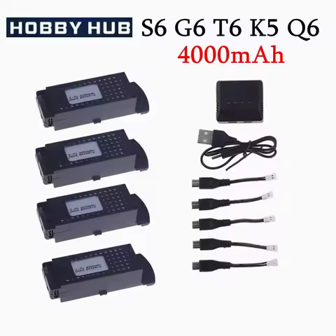 Q6 Drones Battery 3.7V 4000mAh for G6 S6 8K RC Quadcopter Spare Parts For G6 Pro Rechargeable Lipo B