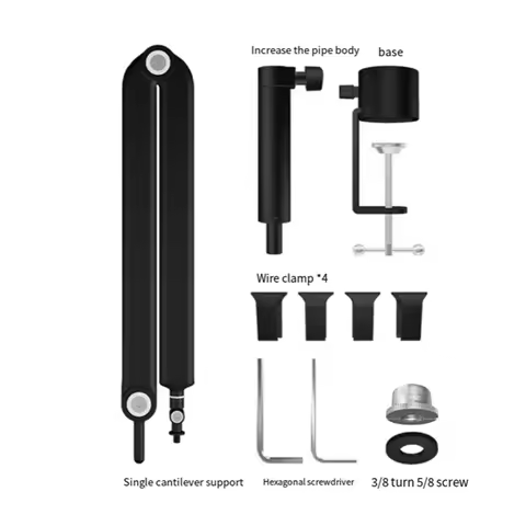 AED6-Microphone Stand Adjustable Scissor Arm Stands For Hyperx Quadcast Mic USB Condenser Microphone