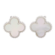 【มือสอง】 Van Cleef & Arpels ต่างหู Vintage Alhambra Mother of Pearl VCARF48600 K18WG (ไวท์โกลด์)