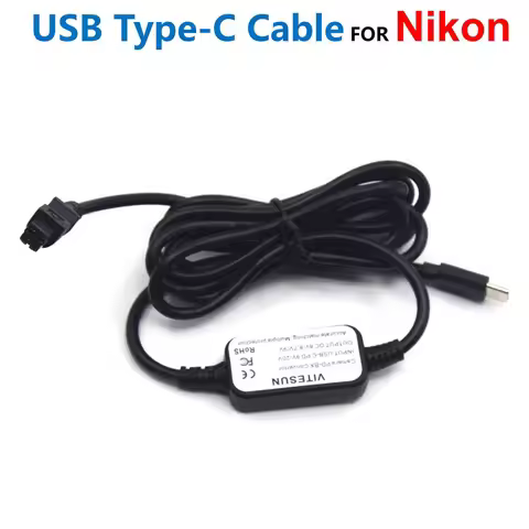 EH-5 EH5A USB Type-C Power Bank Cable For Nikon EP-5 EP-5A EP-5C DC Coupler and D700 D300s D100 D90 