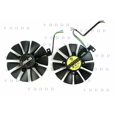 G... Pair Fans Cooler Fan For Asus GTX 1050 1060 1070 1080 1050Ti PLD09210S12HH 87mm