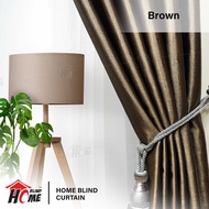 Aurora Blackout Thermal Curtain 260cm Height / Langsir Tebal Halang Cahaya / French Pleat (Free Curt