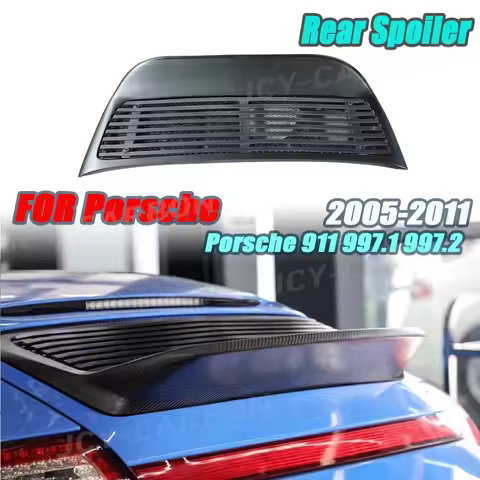 For Porsche 911 997.1 997.2 2005-2011 Dry Carbon Fiber Car Duck Tail Wing Rear Trunk Lid Spoiler Win