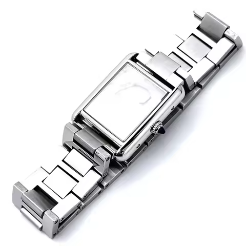 27*35mm Rectangle Watch Case 316L Steel Bracelet Women No Logo For Seiko Cartier Tank Must Ladies VJ