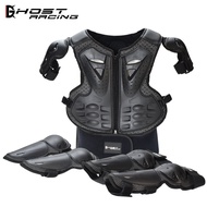 ❂✜ GHOST RACING Motorcycle Armor Suit Kids Body Waistcoat Protector Motocross Dirt Bike Chest Spine 