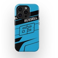 George Russell 2025 F1 Helmet Livery – Racing Number 63 Phone Case suitable for iPhone17 16Pro 16e 1