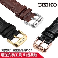 2024 High quality♧ 蔡-电子1 Seiko watch strap genuine leather Submariner No. 5 men's and women's bracelet watch strap chain pin buckle watch accessories 12 18 20mm