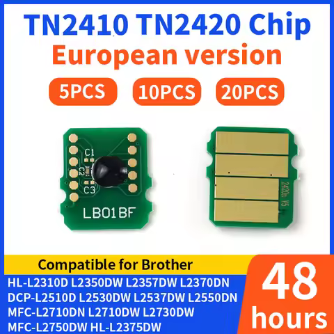 5~20pcs TN2410 TN2420 Toner Cartridge Chip compatible for Brother MFC-L2750DW L2730DW L2710DW HL-L23