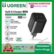 Charger UGREEN 65058 Dual USB C Gan Fast 45W Black