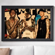 Eminem and Lil Wayne ,50 Cents Poster Music Singer Star Rapper Photo