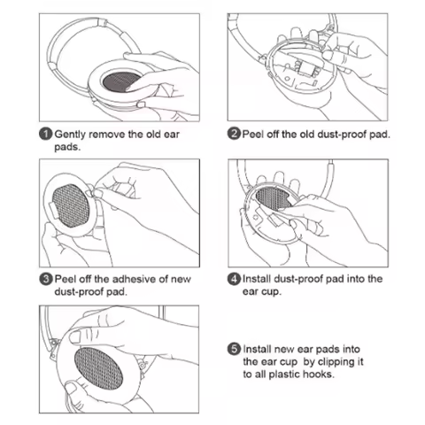 Replacement Gel Earpads Ear Pads Ear Cushions Covers Headphone Earpads for Marshall Major 4/Major IV