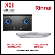 Rinnai RH-S95A-SSVR Slimline Hood + Rinnai RB-2CGN 2 Burner Built-in Hob *BUNDLE DEAL - FREE DELIVERY