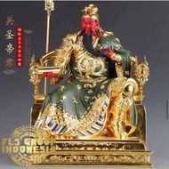 Patung Kuningan _ Guan Gong (Duduk Pegang Buku) uk.48x36x31cm est 25kg