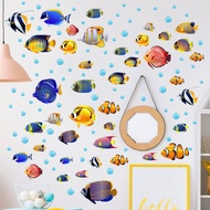 Underwater World Series Wall Stickers, Children's Room Modified Decoration Self-Adhesive Wall Sticke