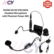 SHOW HS-03+PW-100A Headset Microphone with Phantom Power 48V / hs03 / hs 03