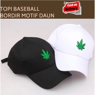 Leaf Embroidered Baseball Cap Men's and Women's Casual Look IronRing Baseball Cap Men's Cap Women's 