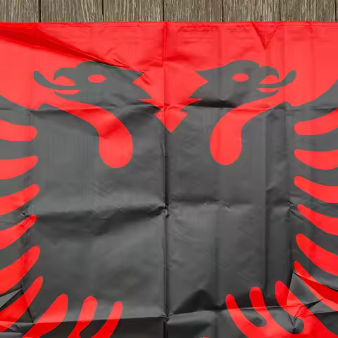 xvggdg NEW Albania Flag 3ft x 5ft Hanging Albania Flag Polyester standard Flag Banner