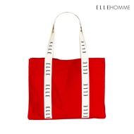 ELLE HOMME  BAG  กระเป๋าช้อปปิ้ง ผ้าแคนวาส  เทปสายกระเป๋า สกรีนโลโก้ ELLE H8H003