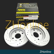 PERODUA MYVI 2005-2010 - NYCO 235mm FRONT DRILLED & SLOTTED BRAKE DISC ROTOR (2pcs) NY-02-DF4696-P+