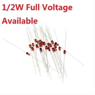 100 pcs 1/2W Zena Diode DO-35 BZX55C2V2 2V2 2V4 2V7 3V 3V3 3V6 3V9 4V3 4V7 5V1 5V6 6V2 6V8 7V5 8V2 9