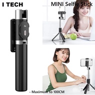 I TECH Bluetooth Wireless Mini LIVE BROADCAST Selfie Stick 100CM Tripod Monopod for IOS / Android