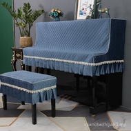 Piano Anti-dust Cover Piano Cover Light Luxury Vertical Piano Cover Velvet Piano Cover Cloth Simple 